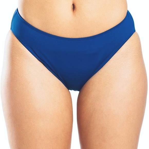 Ralph Lauren Royal Blue/Black Reversible Luxurious Bikini Bottom Size 6 NWT - Picture 2 of 8